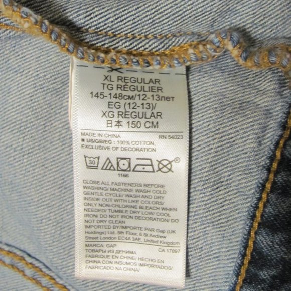 GAP Kids Disney distressed denim jacket xl - Picture 5 of 12